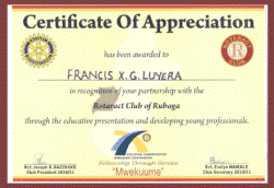 certificate appreciation